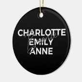 Brontë Sisters II - Charlotte & Emily & Anne Keramik Ornament (Links)