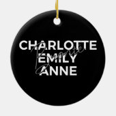 Brontë Sisters II - Charlotte & Emily & Anne Keramik Ornament (Hinten)