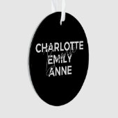 Brontë Sisters II - Charlotte & Emily & Anne Ornament (Vorderseite)