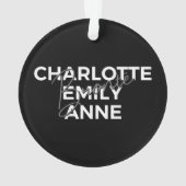 Brontë Sisters II - Charlotte & Emily & Anne Ornament (Rückseite)