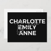 Brontë Sisters II - Charlotte & Emily & Anne Postkarte (Vorne/Hinten)