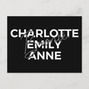 Brontë Sisters II - Charlotte & Emily & Anne Postkarte