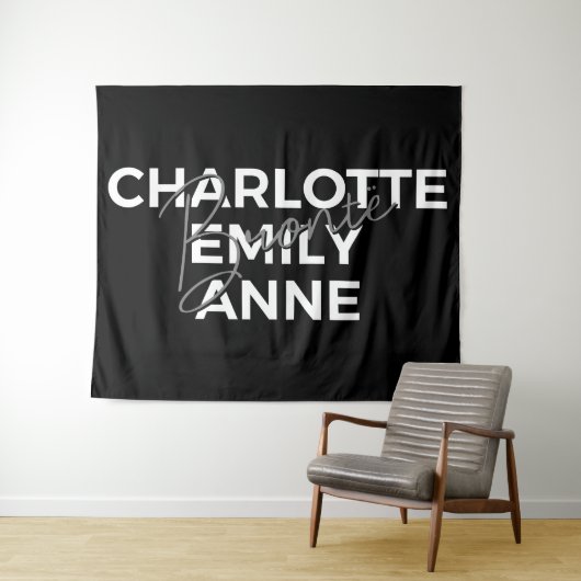 Brontë Sisters II - Charlotte & Emily & Anne Wandteppich (Beispiel (Horizontal))