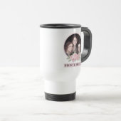 Bronte Sisters Portrait mit rosa Rosen Reisebecher (VorderseiteRechts)