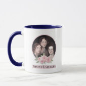 Bronte Sisters Portrait mit rosa Rosen Tasse (Links)