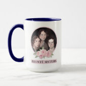 Bronte Sisters Portrait mit rosa Rosen Tasse (Links)
