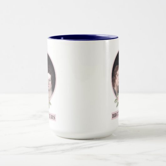 Bronte Sisters Portrait mit rosa Rosen Tasse (Zentrum)