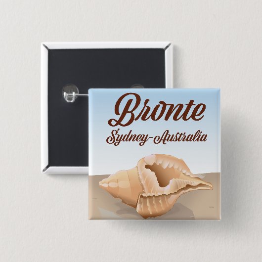 Bronte, Sydney, Australien Vintage Reise Button (Vorne & Hinten)