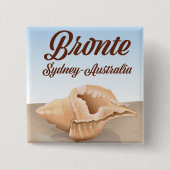 Bronte, Sydney, Australien Vintage Reise Button (Vorderseite)
