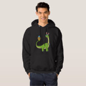Brontosaurus Bunny Ears Egg Easter Day Dinosaur Di Hoodie (Vorne ganz)