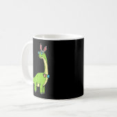 Brontosaurus Bunny Ears Egg Ostertag Dinosaur Di Kaffeetasse (Vorderseite Links)
