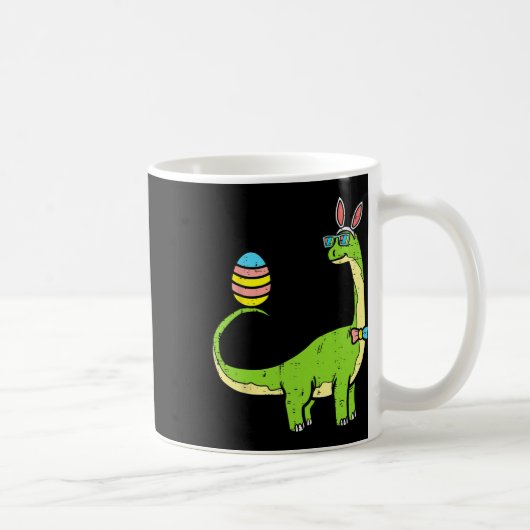 Brontosaurus Bunny Ears Egg Ostertag Dinosaur Di Kaffeetasse (Rechts)
