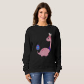 Brontosaurus Bunny Ears Egg Ostertag Dinosaur Di Sweatshirt (Vorne ganz)