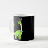 Brontosaurus Bunny Ears Egg Ostertag Niedlich Dino Kaffeetasse (Vorderseite Links)