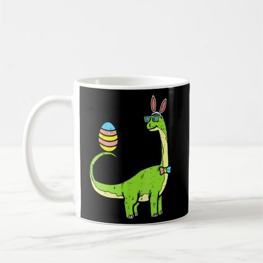 Brontosaurus Bunny Ears Egg Ostertag Niedlich Dino Kaffeetasse (Links)