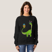 Brontosaurus Bunny Ears Egg Ostertag Niedlich Dino Sweatshirt (Vorne ganz)