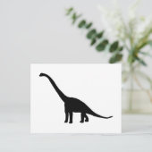 Brontosaurus | Dinosaur Shadow Dino Postkarte (Stehend Vorderseite)