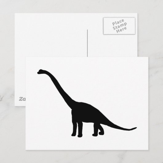 Brontosaurus | Dinosaur Shadow Dino Postkarte (Vorne/Hinten)