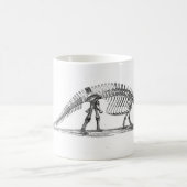 Brontosaurus-Dinosaurier-Antiken-Druck Kaffeetasse (Mittel)