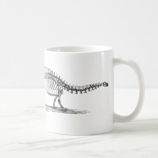 Brontosaurus-Dinosaurier-Antiken-Druck Kaffeetasse (Rechts)