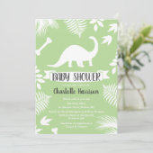 Brontosaurus-Dinosaurier-Babyparty Einladung (Stehend Vorderseite)
