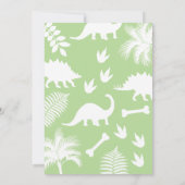 Brontosaurus-Dinosaurier-Babyparty Einladung (Rückseite)