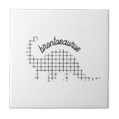 Brontosaurus Dinosaurier Kinderzimmer Fliese (Vorderseite)