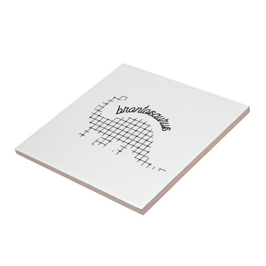 Brontosaurus Dinosaurier Kinderzimmer Fliese (Seite)