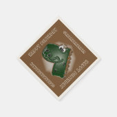 Brontosaurus Dinosaurier Serviette (Ecke)
