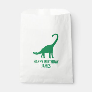 Brontosaurus-Dinosaurier-Silhouette-Geburtstag Geschenktütchen