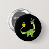 Brontosaurus Hasenohren Ei Ostertag Dinosaurier Di Button (Vorne & Hinten)