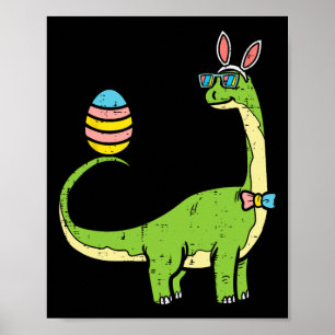 Brontosaurus Hasenohren Ei Ostertag Dinosaurier Di Poster