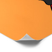 Brontosaurus in Hüftklamotten gekleidet. Poster (Ecke)