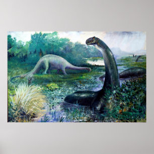 Brontosaurus Jurassic Dinosaurier Poster