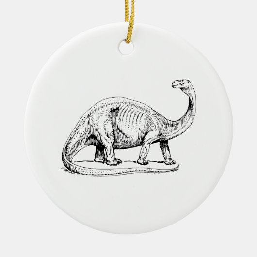 Brontosaurus Keramikornament (Vorne)