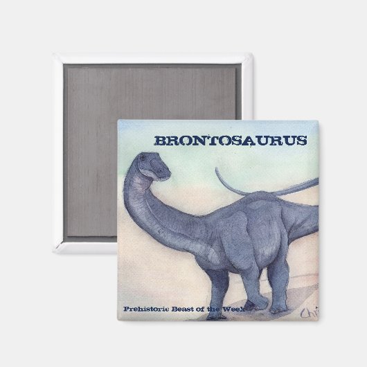 Brontosaurus Magnet (Vorderseite/Rückseite)