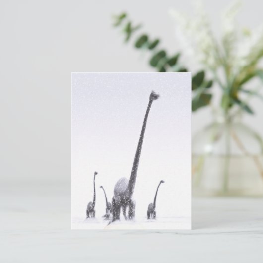 Brontosaurus-Migration Postkarte (Stehend Vorderseite)