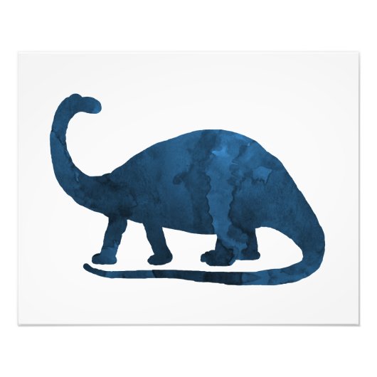 Brontosaurus - Navy Blue - Dinosaurier Fotodruck (Vorne)