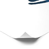 Brontosaurus - Navy Blue - Dinosaurier Fotodruck (Ecke)