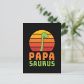 Brontosaurus Papasaurus Dinosaurier Vatertag Postkarte (Stehend Vorderseite)