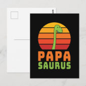 Brontosaurus Papasaurus Dinosaurier Vatertag Postkarte (Vorne/Hinten)