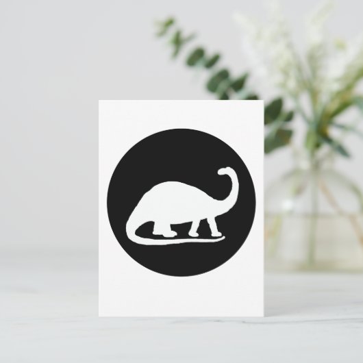 Brontosaurus Postkarte (Stehend Vorderseite)