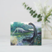 Brontosaurus Postkarte (Stehend Vorderseite)