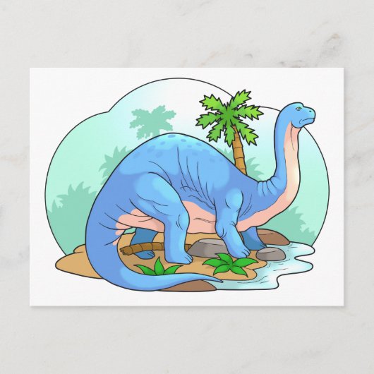 Brontosaurus Postkarte (Vorderseite)