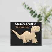 Brontosaurus Postkarte (Stehend Vorderseite)