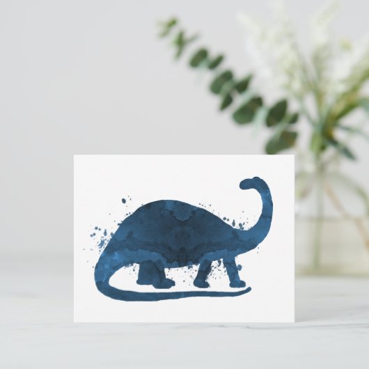 Brontosaurus Postkarte (Stehend Vorderseite)