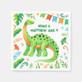 Brontosaurus Prähistorischer Dinosaurier Gemeinsam Serviette (Vorderseite)