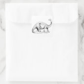Brontosaurus Quadratischer Aufkleber (Tasche)