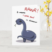 brontosaurus rawr bedeutet, ich Liebe Sie Karte (Gelbe Blume)