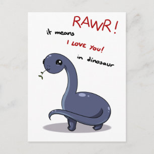 brontosaurus rawr bedeutet, ich Liebe Sie Postkarte